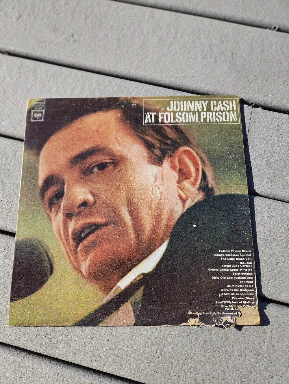 Johnny Cash At Folsom Prison Vinyl LP Columbia Country Live Recording 1960s
